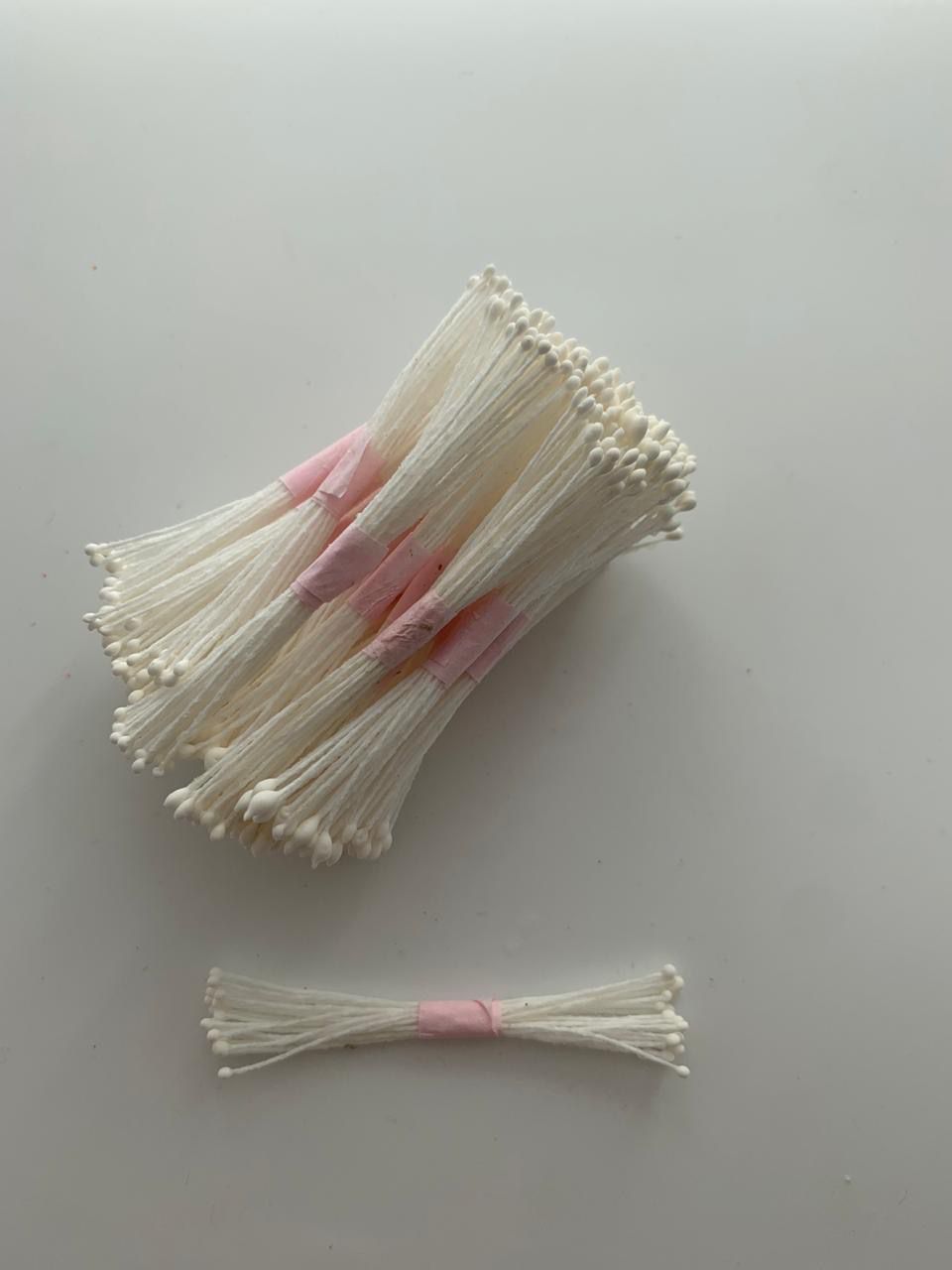 Floral Essentials Stamens/Pollens Pack Of 25Pcs White Thin Pointed