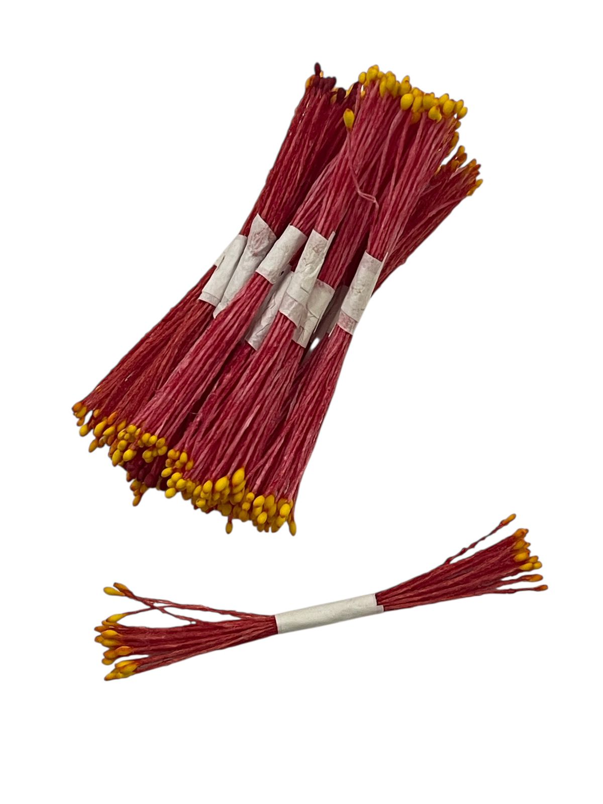 Floral Essentials Stamens/Pollens Pack Of 25Pcs Red Micro