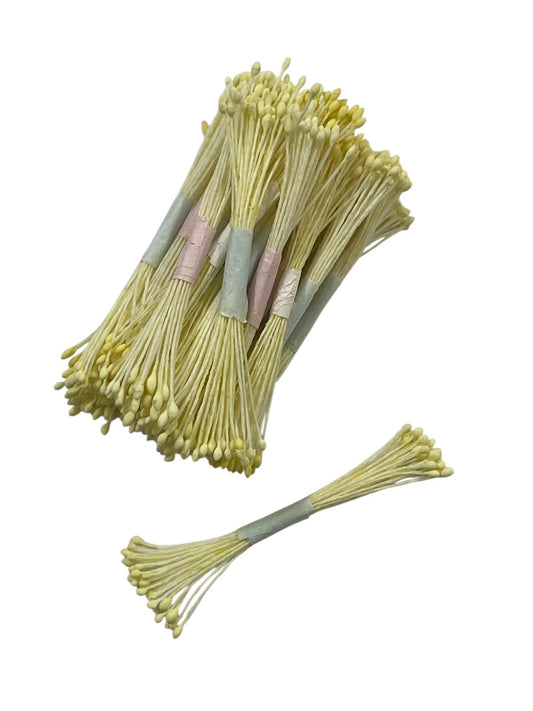 Floral Essentials Stamens/Pollens Pack Of 100 Pcs Pale Yellow Thick