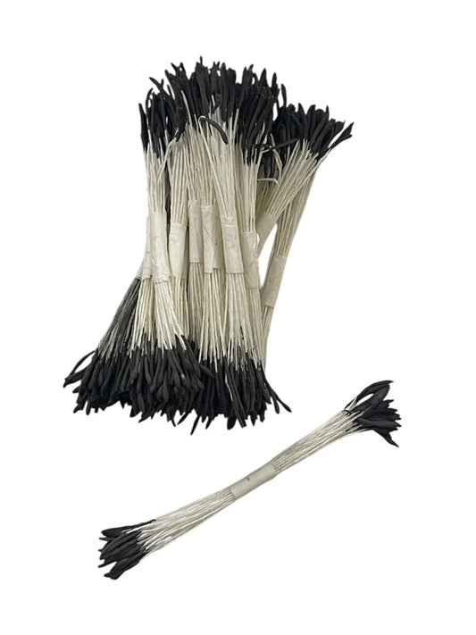 Floral Essentials Stamens/Pollens Pack Of 10Pcs Black Wire